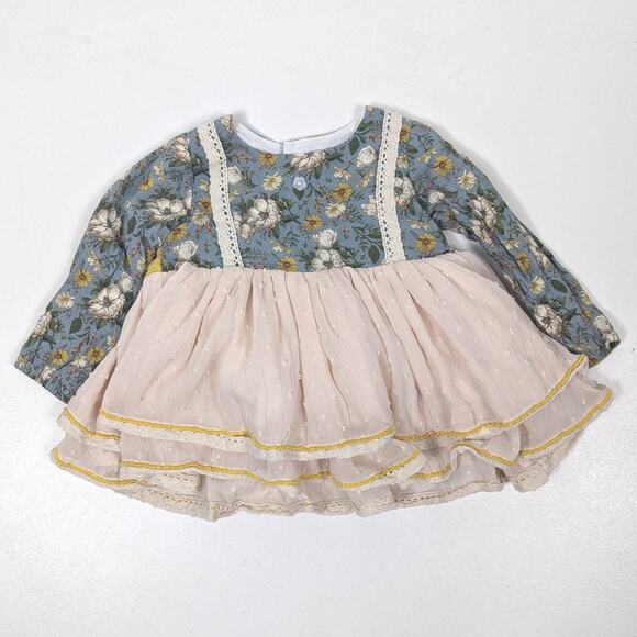 Love & Grow Clothing Co Tunic Baby Girls Size 12m Floral Flowy Boutique - Picture 1 of 6